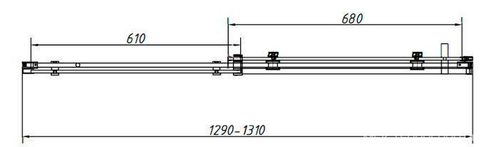 Дверь для душа, в нишу 1300хh1950мм, раздвижная, 1 дверь, 1 неподв.секция, правая/левая, (стекло прозрачное 8мм, фурн.цв.черный матовый),  ZZ Vincea Como-N VDS-4CN130CLB