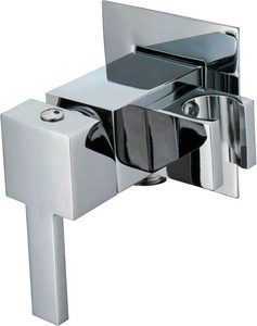 Смеситель для гигиенического душа, квадратн., встраив. в стену на 1 отв., совмещ. с держателем лейки, БЕЗ лейки и шланга, (цв.хром), Cezares ZZ Cezares Articoli Vari CZR-DA2-01