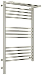 Полотенцесушитель электрический, 800х500 мм, "Богема 3.0", с полкой, скрытое подключение, блок управления слева, цв.хром ZZ
