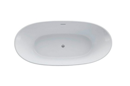 Ванна 1860х885хh605мм, отдельностоящая, интегрир.слив перелив, д/к цв.хром в компл.,(акрил цв.белый), Vincea ZZ Vincea Ванны VBT-405-1860