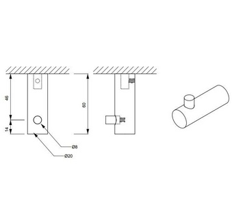 Крючок (цв.золото), HAK1  ZZ Decor Walther Bar 0856720