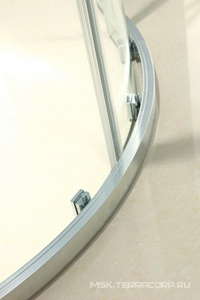 Душевой уголок 1000х1000хh1950мм, 1/4 круга, R550мм, 2 сдвижные дверцы с 2-мя неподв. сегм., (стекло прозрачное 6 мм, фурнит. цв.хром),  ZZ Cezares Momento MOMENTO-R-2-100-C-Cr