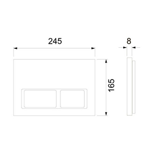 К-т д/установки подвесн.унитаза,(застен.модуль, крепёж,прокладка звукоиз,панель 2-го смыва пластик цв.БЕЛЫЙ глян.,контур клавиш хром), V XX Tece TECEspring S401203  /  старый арт. K955203