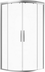 Душевое ограждение  Twin Slide  90x90х190 см, раздвижная дверь, проф.матов.хром, стекло прозрачное, БЕЗ поддона ZZ AMPM Like W80G-301-090MT