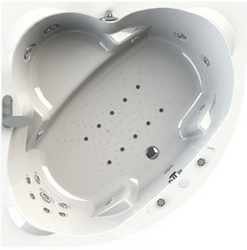 Ванна акрил. "СОРРЕНТО-CHROME" 1480х1480, фронт. панель, ГМ система "Специальный-хром", контроллер 200, слив.хром, каркас  ZZ