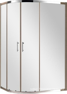 Душ.уголок 1200х100хh1900мм,R550,ассиметричный, 2 раздвижн.двери с 2 непод.сегм, Правый/Левый, вход 520мм,(стекл.прозрачн.6мм,фурнит.цв.хром),  ZZ Cezares Eco ECO-O-RH-2-120/100-C-Cr