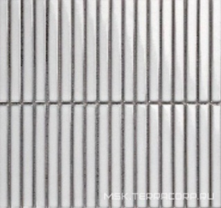 Мозаика Mosaic 1.5х14.5 Y15FW10 Светло серый глянцевый 29.4х31.3 Porcelain Mosaic Strip Y15FW10