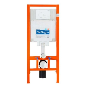 Комплект: унитаз подвесной безободковый, сиденье с микролифтом, инсталляция для подв.унитаза, крепёж, клавиша смыва цв.белый, Genova ZZ BelBagno genova BB1102CH/BB1102SC/BB002-80/BB014-SR-BIANCO