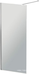 Душевая перегородка 1200хh1950мм, правая/левая, (стекло прозрачное 8мм, поперечный укорачиваемый кронштейн 1200мм, фурнит. цв.хром),  ZZ Cezares Liberta LIBERTA-L-1-120-120-C-Cr