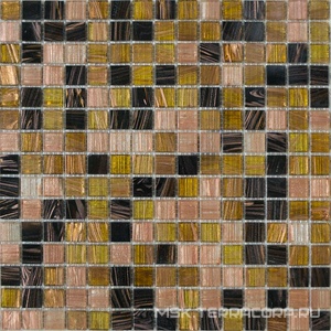 Мозаика Мастера Керамики Glass Мозаика HK-48 (чип 2x2 мм) шоколадно-карамельный микс ZZ|32.7x32.7 XX