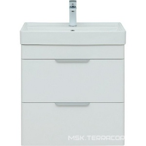 Тумба подвесная 60 см, 2 ящика, без раковины  (301803), цв. белый Aquanet Ирис 310144