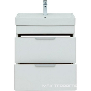 Тумба подвесная 60 см, 2 ящика, без раковины  (301803), цв. белый Aquanet Ирис 310144