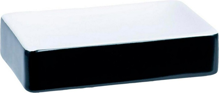 Мыльница Fixsen  FX-230-4, 13х3х8 см, монтаж настольный, керамика, цв. черный, ZZ Fixsen Text FX-230-4