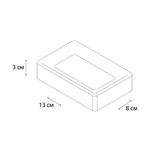 Мыльница Fixsen  FX-230-4, 13х3х8 см, монтаж настольный, керамика, цв. черный, ZZ Fixsen Text FX-230-4