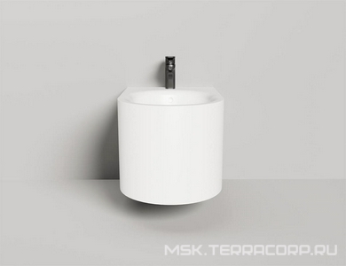 Биде подвесное 530х410х360мм, литой камень S-Stone, матовый цв.белый, крышка слива, сифон, крепеж в компл.,  ZZ Salini Gemelli 250121M