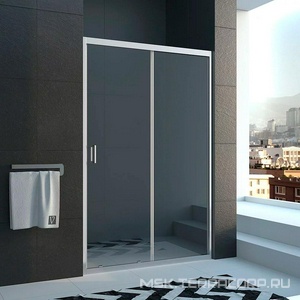 Душевая дверь 120хh185 см, профиль хром глянец, стекло прозрачное Veconi VN VN40-120-01-C1