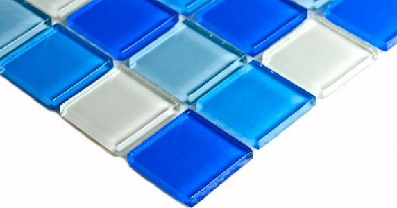 Мозаика Blue wave-3   (25x25x4)  30x30 Bonaparte Мозаика стеклянная n156272