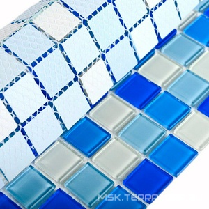 Мозаика Blue wave-3   (25x25x4)  30x30 Bonaparte Мозаика стеклянная n156272