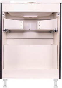 Тумба напольная для комплекта Style Line  Мини 60 Люкс Plus, БЕЗ раковины арт. СС-00002295, ножки в компл. цв. черный, ZZ Style Line Бергамо СС-00002308