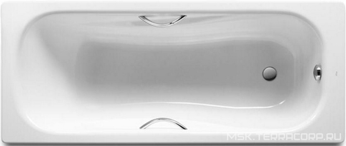 Ванна стальная PRINCESS 170х75, с отверстием под ручки, БЕЗ ручек, БЕЗ ножек ZZ Roca Принцесса 2202E0000 / 2202.E.000.0