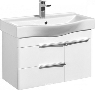 Тумба подвесная 80 см, без раковины "", цв.белый Aquaton Беверли 1A235501BV010