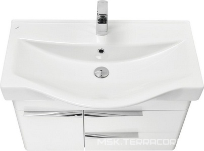 Тумба подвесная 80 см, без раковины "", цв.белый Aquaton Беверли 1A235501BV010