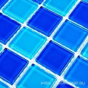 Мозаика Bonaparte Мозаика стеклянная Blue wave-1  (25x25x4) ZZ 30x30