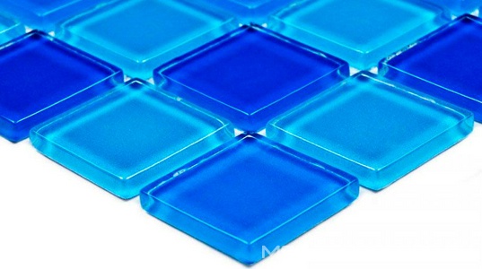 Мозаика Bonaparte Мозаика стеклянная Blue wave-1  (25x25x4) ZZ 30x30