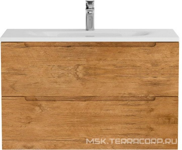 База под раковину подвесная с 2 выкатными ящиками, 81х39хh51,5см, без раковины, (цв.Rovere Nature),  ZZ BelBagno Etna 39 ETNA39-800/390-2C-SO-RN-P