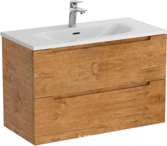 База под раковину подвесная с 2 выкатными ящиками, 81х39хh51,5см, без раковины, (цв.Rovere Nature),  ZZ BelBagno Etna 39 ETNA39-800/390-2C-SO-RN-P