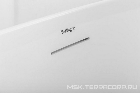 Ванна 1705x800x615мм, акрил, отдельностоящая,со сливом-переливом цв.хром в комплекте, BelBagno ZZ BelBagno Универсал BB416-1700-800