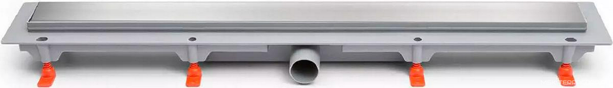 Водоотводящий желоб 550 мм KLASIK, комбинированный затвор, с решеткой под плитку (стальная окантовка) ZZ Veconi Универсал V550KN