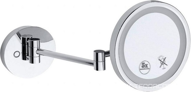 Зеркало косметическое d160(216)мм, 5х кратн. увелич., (цв. хром), Bemeta ZZ Bemeta Универсал 112101149