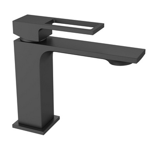 Смеситель для раковины, с д/к, (цв.черный матовый),  ZZ BelBagno Luce LUC-LVM-NERO