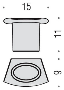 Стакан настенный, (стекло мат., крепл.цв.хром),  Colombo Land B2802.000
