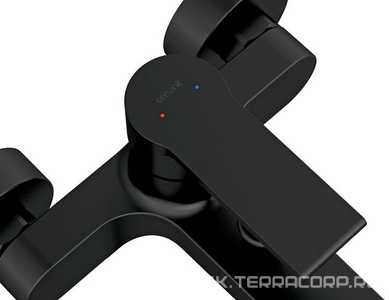 Смеситель для ванны/душа, без аксессуаров, цв.черный матовый Cersanit Brasko 63108