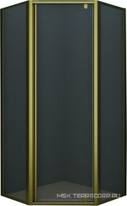 Душевое ограждение -113P 90*90*200 мм, пятиугольное, профиль бронза, прозрачное стекло 6 мм, БЕЗ поддона ZZ Aquael CS CS-113P/90*90