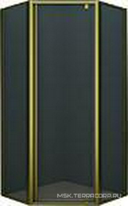 Душевое ограждение -113P 90*90*200 мм, пятиугольное, профиль бронза, прозрачное стекло 6 мм, БЕЗ поддона ZZ Aquael CS CS-113P/90*90