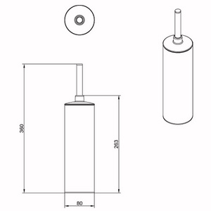Ерш для унитаза напольный , цв. нержавеющая сталь ZZ Azario NESSY AZ-450