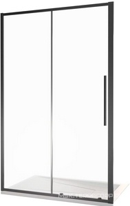 Перегородка боковая неподвижная Good Door (BAS) Idea 1000x1950, профиль черный, стекло прозрачное ZZ Good Door IDEA ИД00014