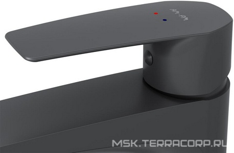 Cмеситель  для умывальника высокий, черный AMPM Gem F90A92022