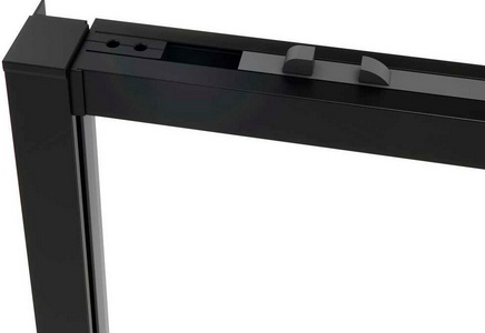 Душевой уголок 1100х800хh2000мм, прямоуг., правый/левый, (стекло прозрачное 6мм Easy Clean, фурн.цв.черный),  ZZ Vincea Slim Soft VSR-1SS8011CLB