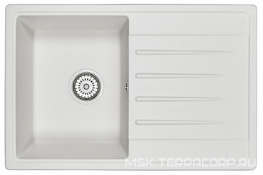 Мойка кухонная Granula Standart ST-7602 белая| 50x76x20