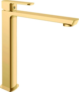 Смеситель для раковины, Высокий, без д/к, (цв.брашированное золото),  ZZ Vincea Next VBF-1N2BG