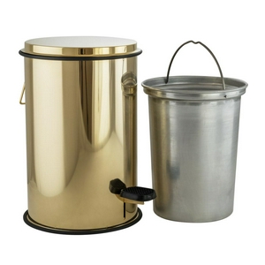 Ведро для мусора с крышкой, d21хh33см, 5л, (цв.золото), Migliore ZZ Migliore Универсал 21958