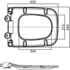 Сиденье для унитаза с микролифтом, (цв.черный матовый),  ZZ BelBagno Sela BB3201SC-MB