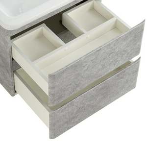 База под раковину подвесная с двумя выкатными ящиками, 500х450хh500мм, без раковины, (цв.Cemento Verona Grigio),  ZZ BelBagno Albano ALBANO-CER-500-2C-SO-CVG