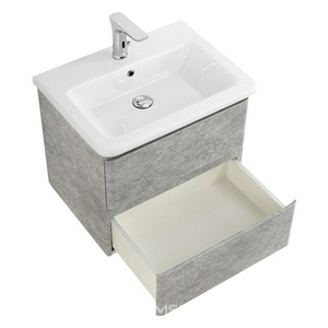 База под раковину подвесная с двумя выкатными ящиками, 500х450хh500мм, без раковины, (цв.Cemento Verona Grigio),  ZZ BelBagno Albano ALBANO-CER-500-2C-SO-CVG