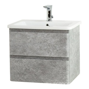 База под раковину подвесная с двумя выкатными ящиками, 500х450хh500мм, без раковины, (цв.Cemento Verona Grigio),  ZZ BelBagno Albano ALBANO-CER-500-2C-SO-CVG