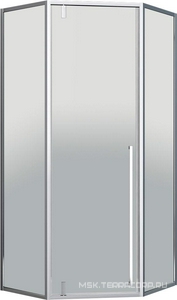 Душевой уголок 1000х1000хh1950мм, 5-ти угольный, распашн.дверь правая/левая, с 2 неподв.сегмент.(ст.прозр.6мм Easy Clean, фурнит.цв.хром),  ZZ Vincea Penta VSP-3P100CL